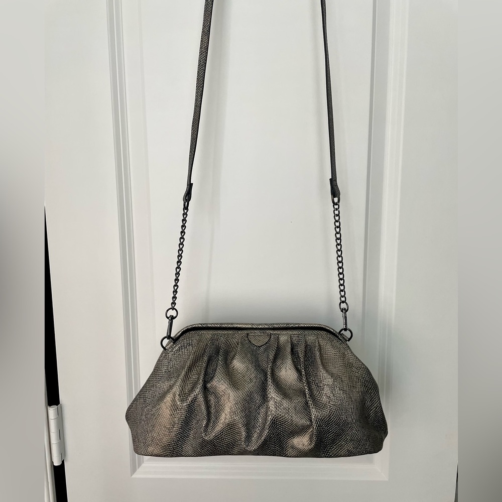 A NEW DAY metallic faux snake skin crossbody clutch/purse